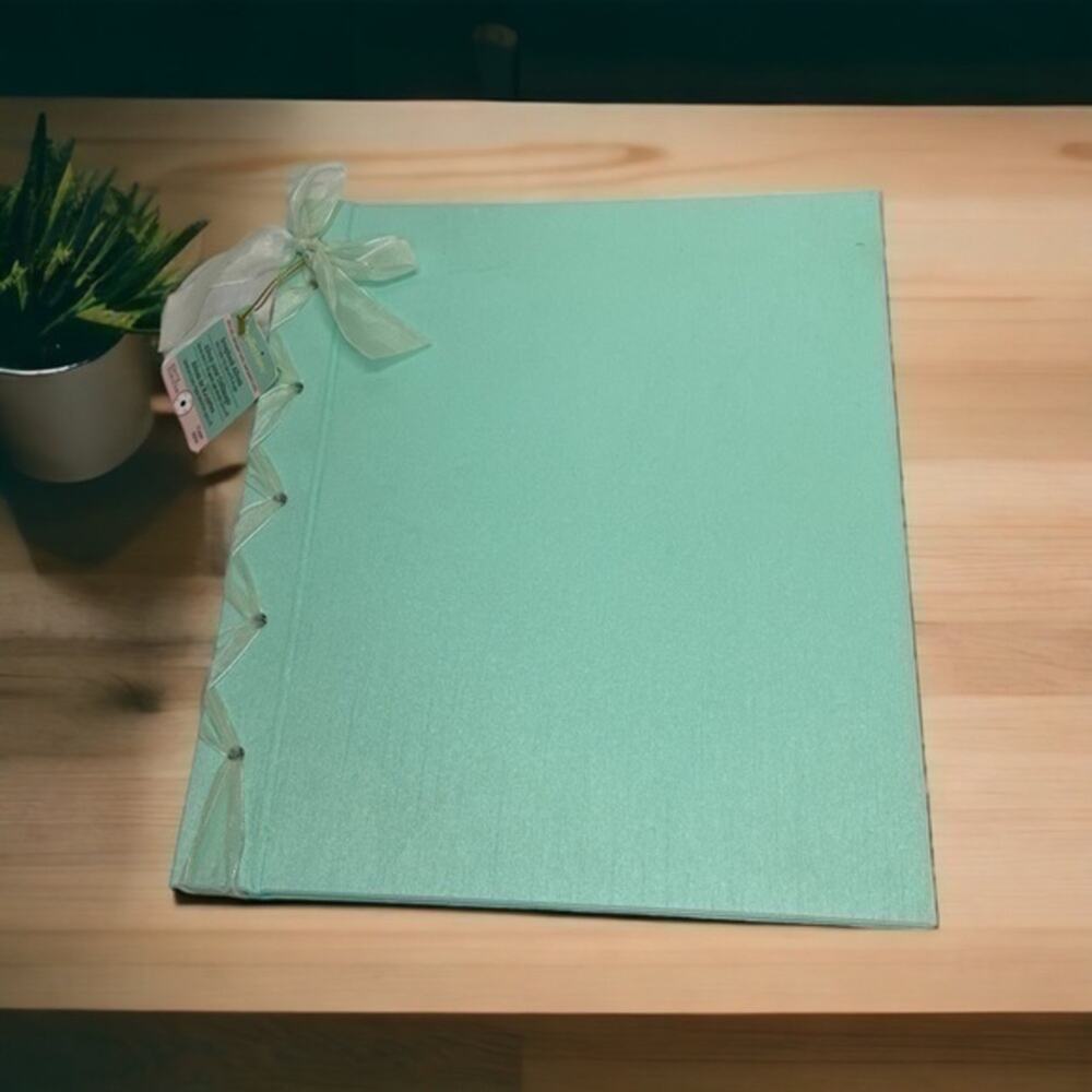 Scrapbook Album pastel mint green shimmery NEW